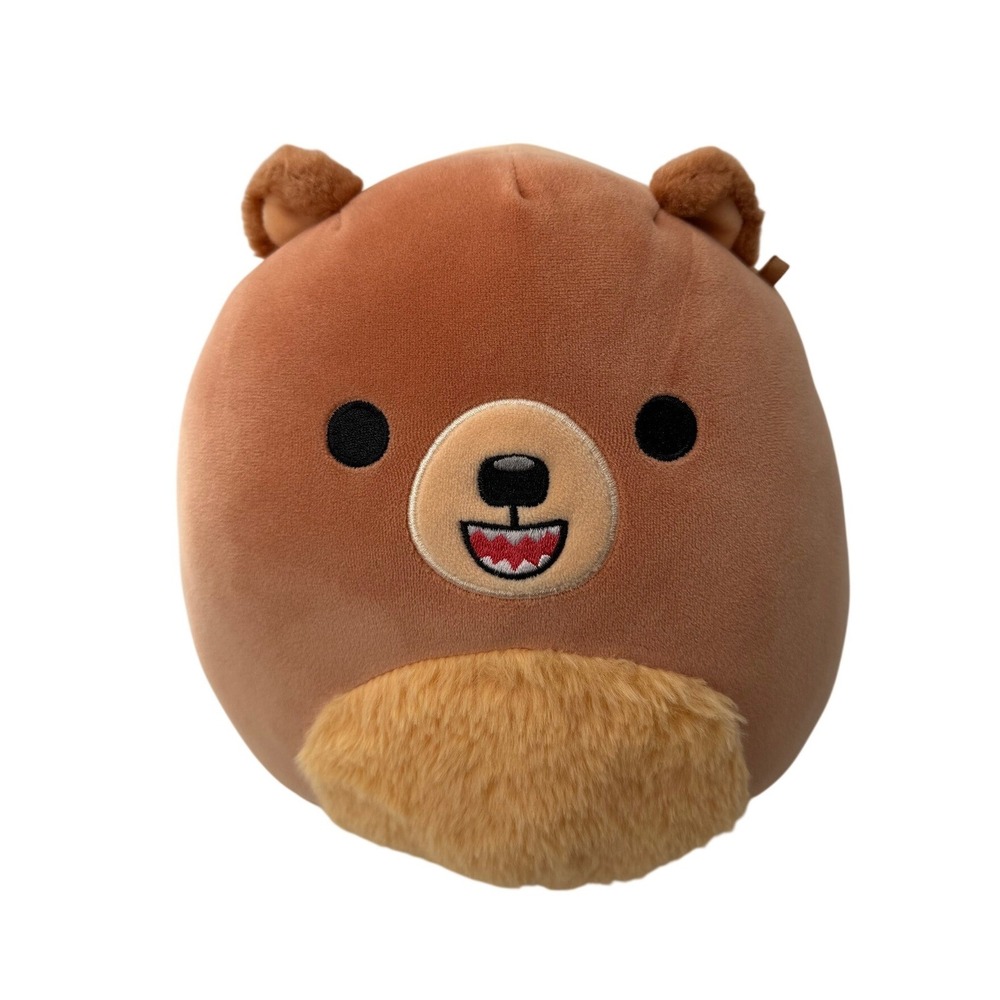 Squishmallows Brown Bear Plush Fuzzy Belly 8 Inch Kellytoy Stuffed Animal Toy